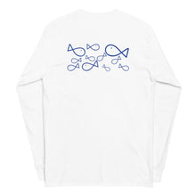 Load image into Gallery viewer, COMME des POISSONS Unisex Long Sleeve Shirt (Royal Blue Print)
