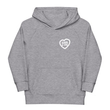 Load image into Gallery viewer, Kids White Heart eco hoodie
