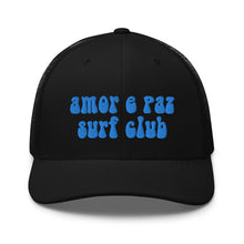 Load image into Gallery viewer, NEON BLUE SURF CLUB TRUCKER HAT
