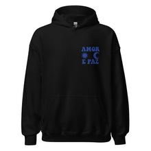 Load image into Gallery viewer, BOM DIA, BOA NOITE (BLUE) UNISEX HOODIE
