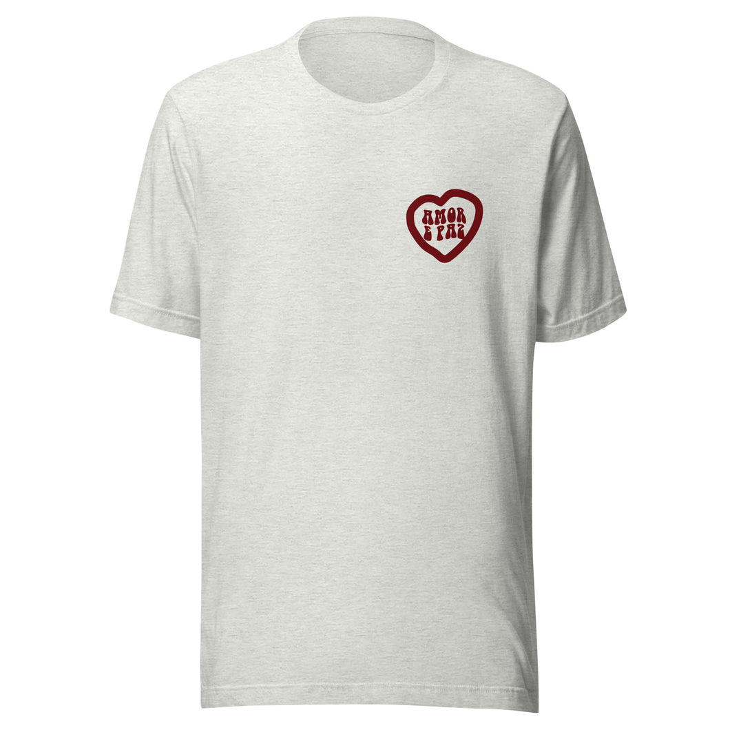 Maroon Heart Unisex t-shirt